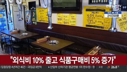 "외식비 10% 줄고 식품구매비 5% 증가"