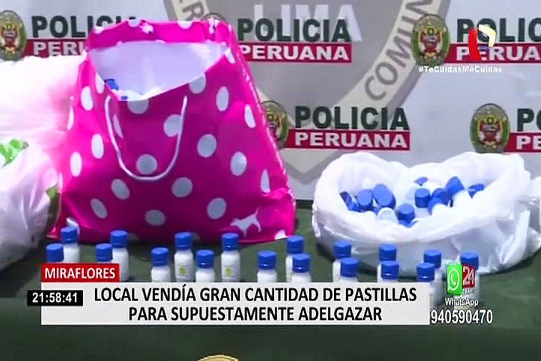 ¡Atentado contra la salud! Incautan más de 10 mil pastillas para adelgazar sin registro sanitario