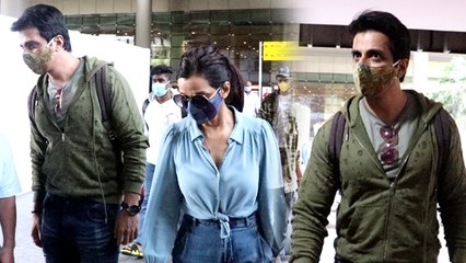 Sonu Sood spotted with wife at Mumbai airport; Watch video |FilmiBeat