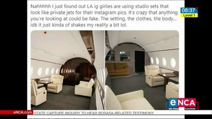 Iinfluencers rent studios that look like a private jet