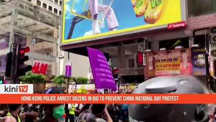 Hong Kong police arrest dozens in bid to prevent China national day protest