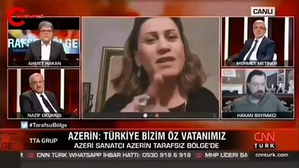 Şarkıcı Azerin canlı yayında tepki gösterdi: Ben Azerbaycan Türküyüm