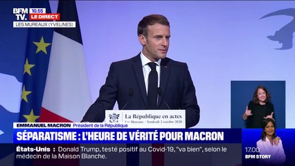 Emmanuel Macron sur le séparatisme: "La laïcité, c'est la neutralité de l'État et en aucun cas l'effacement de la religion dans la société et dans l'espace public"