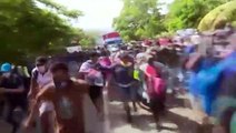 Miles de inmigrantes cruzan en avalancha la frontera de Guatemala