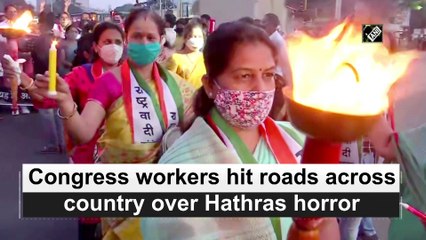 देशभर में हाथरस सामूहिक बलात्कार के खिलाफ कांग्रेस कार्यकर्ताओं ने सड़कों पर किया प्रदर्शन