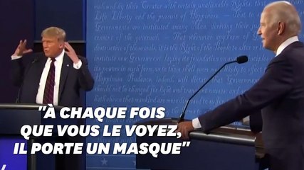 Lors du débat, Trump se moquait encore du masque de Biden