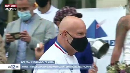 Philippe Etchebest manifeste dans la rue contre la fermeture des restaurants (vidéo)