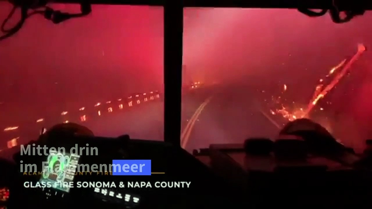 Feuerwehr zeigt Bilder aus Flammenmeer in Kalifornien