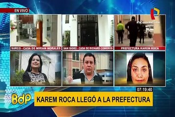 [IMÁGENES EXCLUSIVAS] Karem Roca fue trasladada a la Prefectura