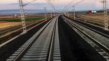 Yüksek Hızlı Tren hattında ray oturtmak için deneme sürüşü yapıldı