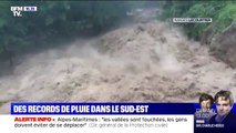 Alpes-Maritimes: les images d'un torrent d'eau à Saint-Martin-Vésubie