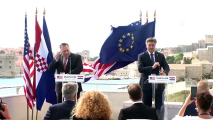 ABD Dışişleri Bakanı Pompeo ile Hırvatistan Başbakanı Andrej Plenkovic'in ortak basın toplantısı - DUBROVNİK