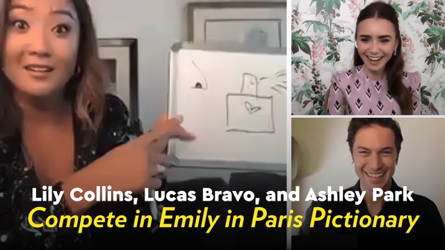 We Challenged Lily Collins, Lucas Bravo, and Ashley Park to a Game of Emily in Paris Pictionary