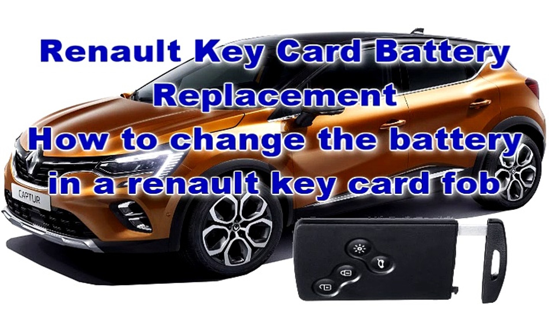 Renault Key Card Battery Replacement - How to change the battery in a renault  key card fob - video Dailymotion