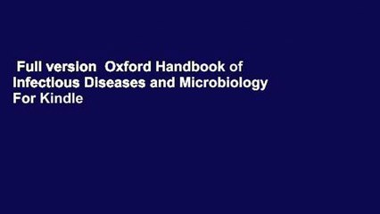 Full version  Oxford Handbook of Infectious Diseases and Microbiology  For Kindle