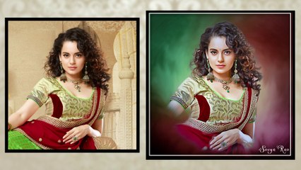 kangana ranaut oil Painting | Photoshop cc 2020