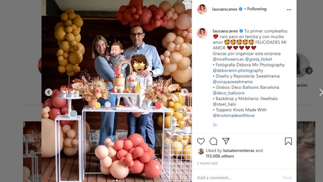 Así han celebrado Laura Escanes y Risto el cumpleaños de su hija Roma