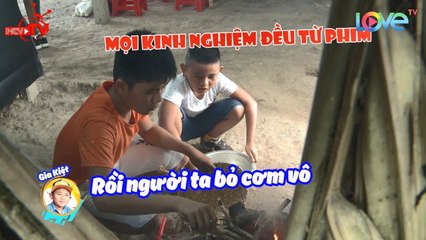 Chàng diễn viên Cô Gái Đến Từ Hôm Qua vụng về khi lần đầu chiên trứng - nấu cơm bằng bếp củi 