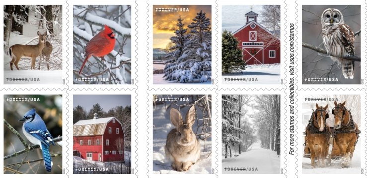 The U.S. Postal Service Unveils Their New Holiday Stamps Collection