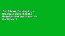 Full E-book  Braiding Legal Orders: Implementing the United Nations Declaration on the Rights of