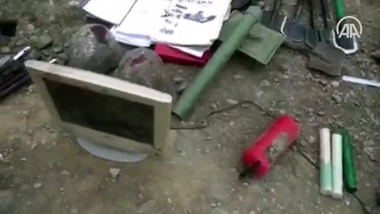 Ermenistan ordusundan ele geçirilen silah, mühimmatlar görüntülendi