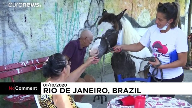 شاهد.. حيوانات أليفة للترفيه عن نزلاء دور المسنين في البرازيل