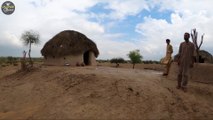Desert Rain __ African style hut in Pakistani Desert __ Eng subtitles available (plz follow)