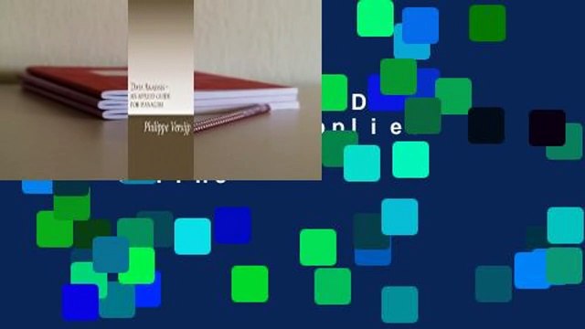 About For Books Data Analysis - An Applied Guide for Managers For Online