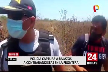 Tumbes: policía captura a balazos a contrabandistas en la frontera