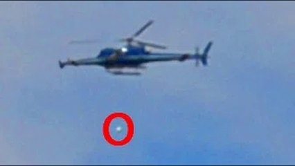 UFO Follows Unusual Helicopter Extreme Close Up Enhancement! Is This A Spy Drone_
