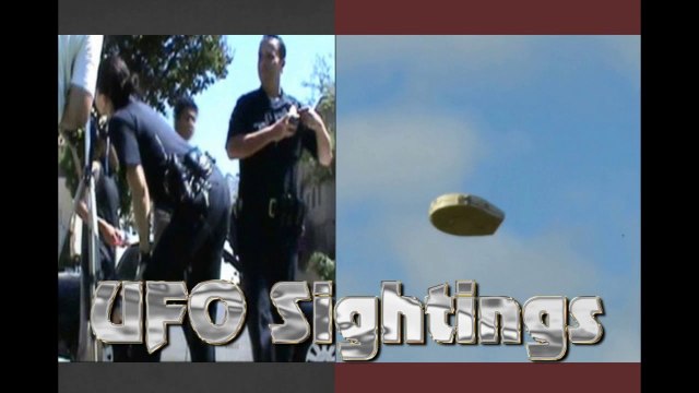 UFO Sightings LAPD Police Witness UFOs Over LA Caught On Tape! June 25 2012