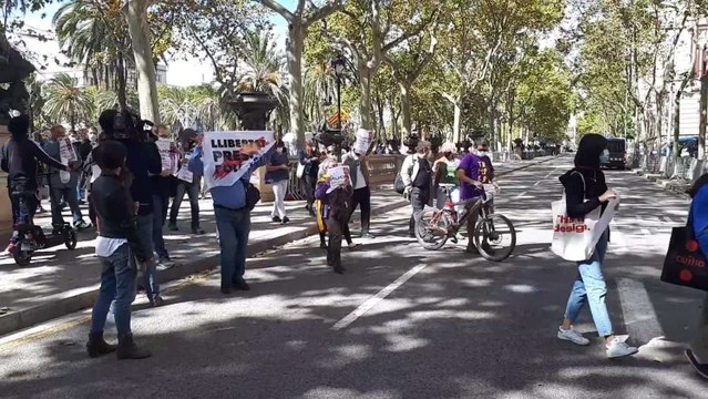 Concentración ante el TSJC en el aniversario de la huelga del 3-O