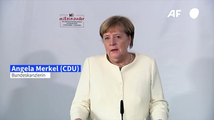 Merkel dankt Bürgern für "Mut" zur Deutschen Einheit