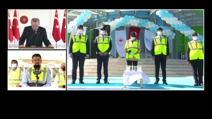 Download Video: Cumhurbaşkanı Erdoğan, Hatay İçme Suyu Arıtma Tesisi açılış törenine video konferansla katıldı - İSTANBUL