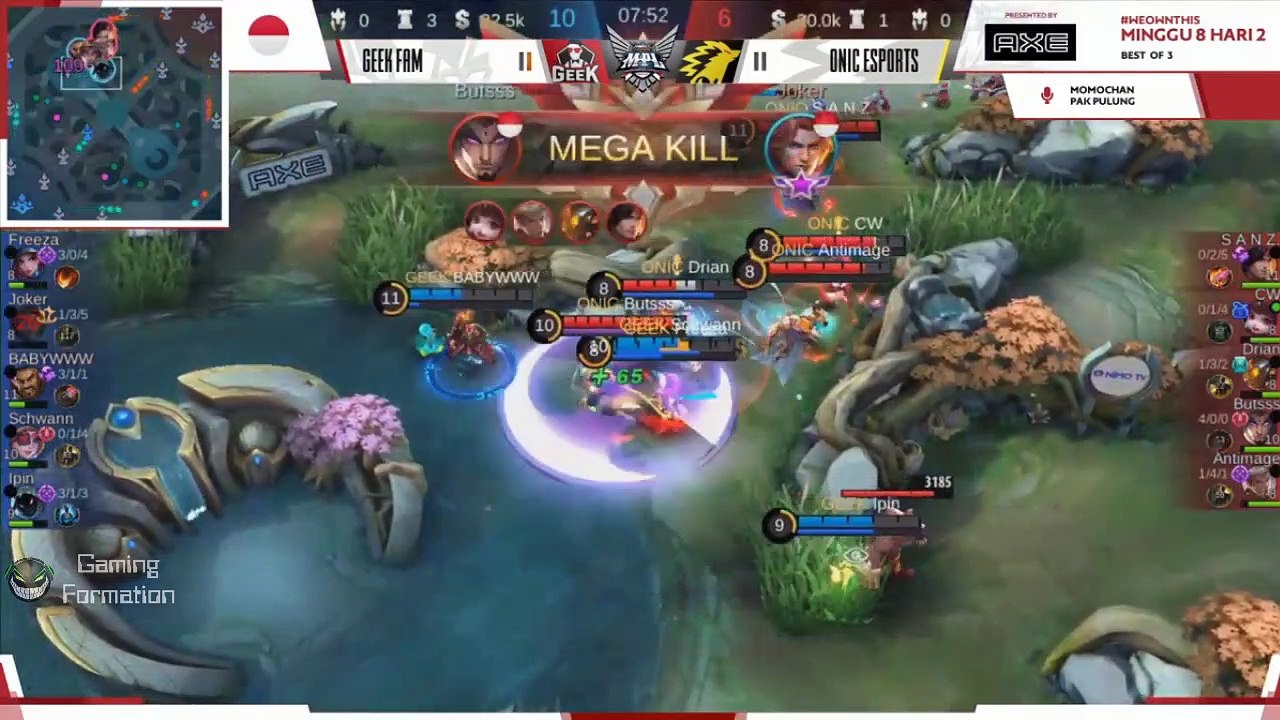 MPL-ID Season 6 Week 8  ONIC vs GEEK FAM  Match 2  MLBB