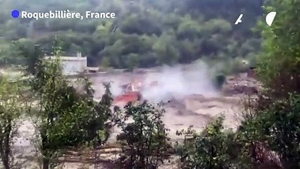 Storm Alex detroys and carries away house in France as floods continue
