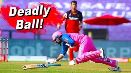 IPL 2020: RCB vs RR Tewatiaவை பதம் பார்த்த Sainiயின் Beamer