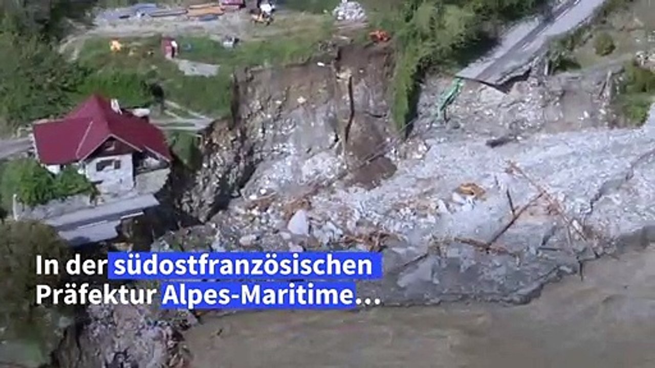 Unwetter in Frankreich: Luftaufnahmen zeigen Ausmaß der Zerstörung