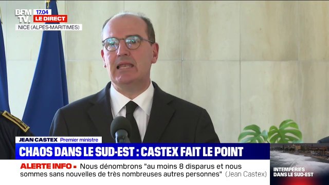 Jean Castex: La priorité est à la recherche des victimes, à l'approvisionnement et hébergement des personnes sinistrées et au rétablissement des communications