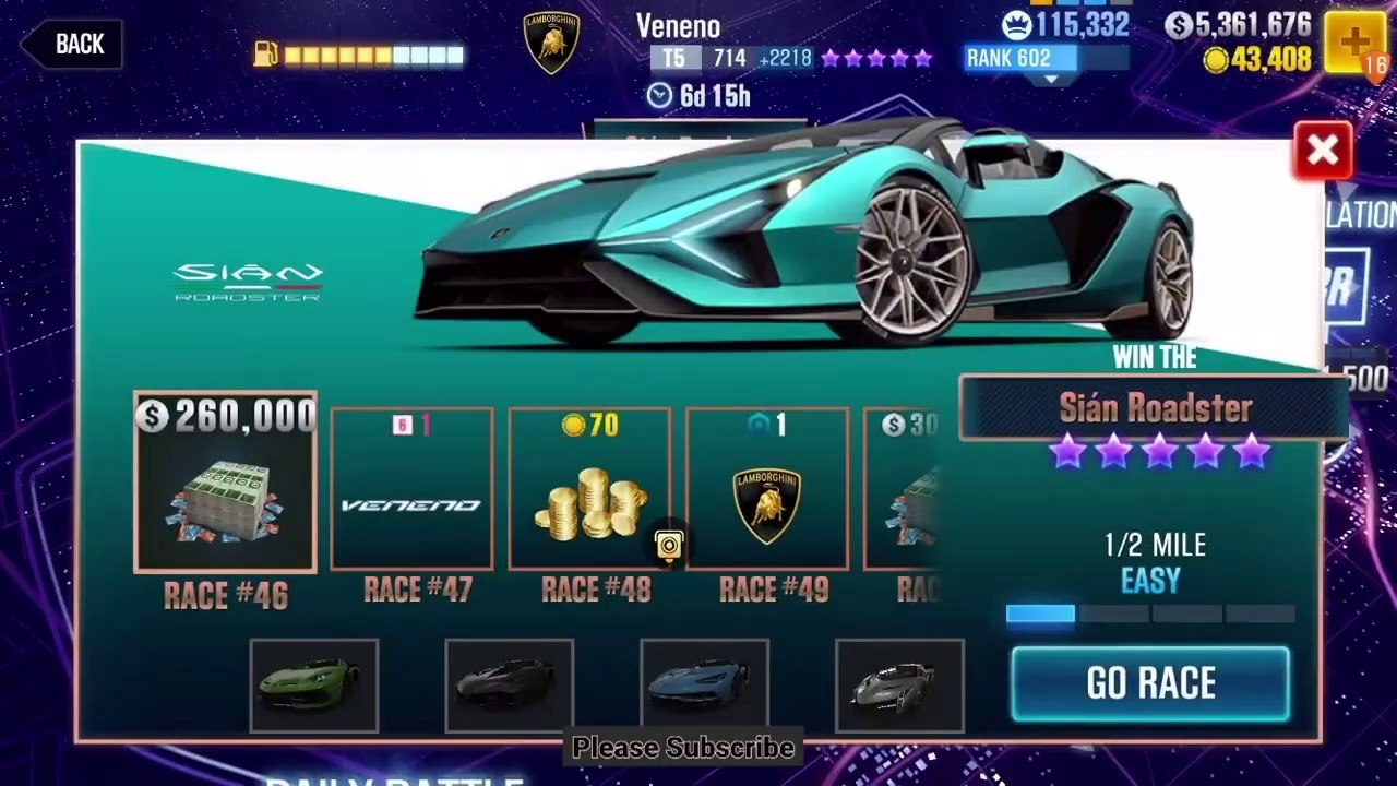 #112 CSR Racing 2 | Events | Sian Roadster | Part 3/3 | Win Lamborghini Sián Roadster