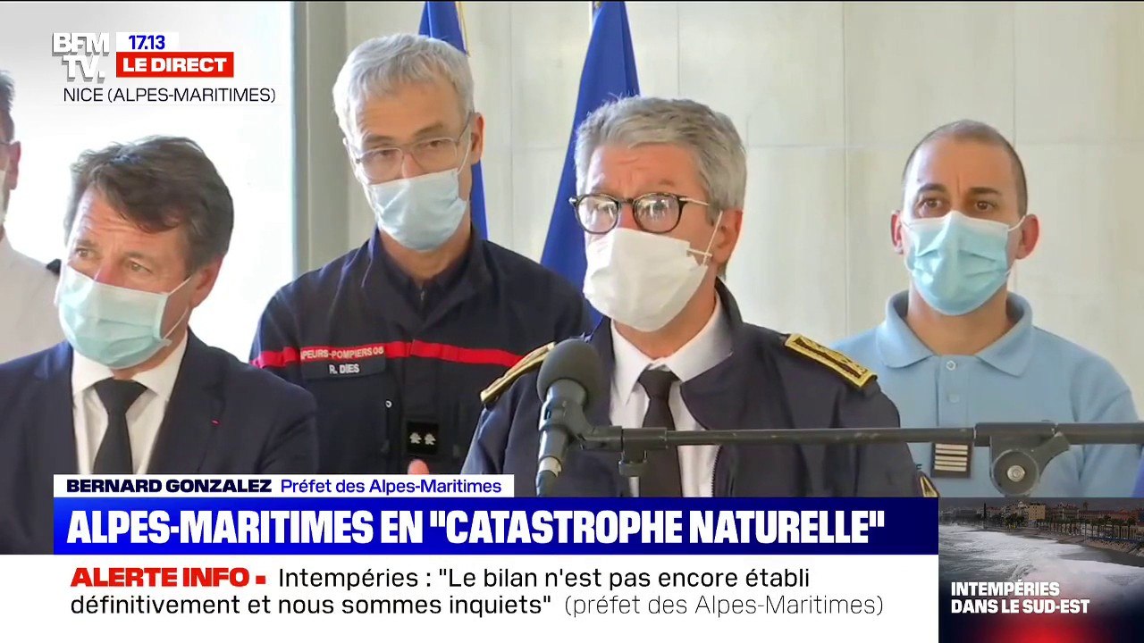 Bernard Gonzalez (préfet des Alpes-Maritimes): "Des ponts sont partis à l'eau, des maisons ont été emportées"