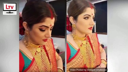 এক মাথা সিঁদুর,গা ভর্তি গয়না! কেন শ্রাবন্তীর এই সাজ? | Srabanti Chatterjee's Marriage Look 2020