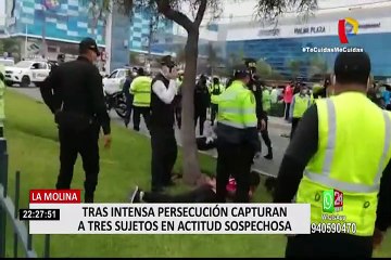 La Molina: Tras intensa persecución capturan a sujetos en actitud sospechosa