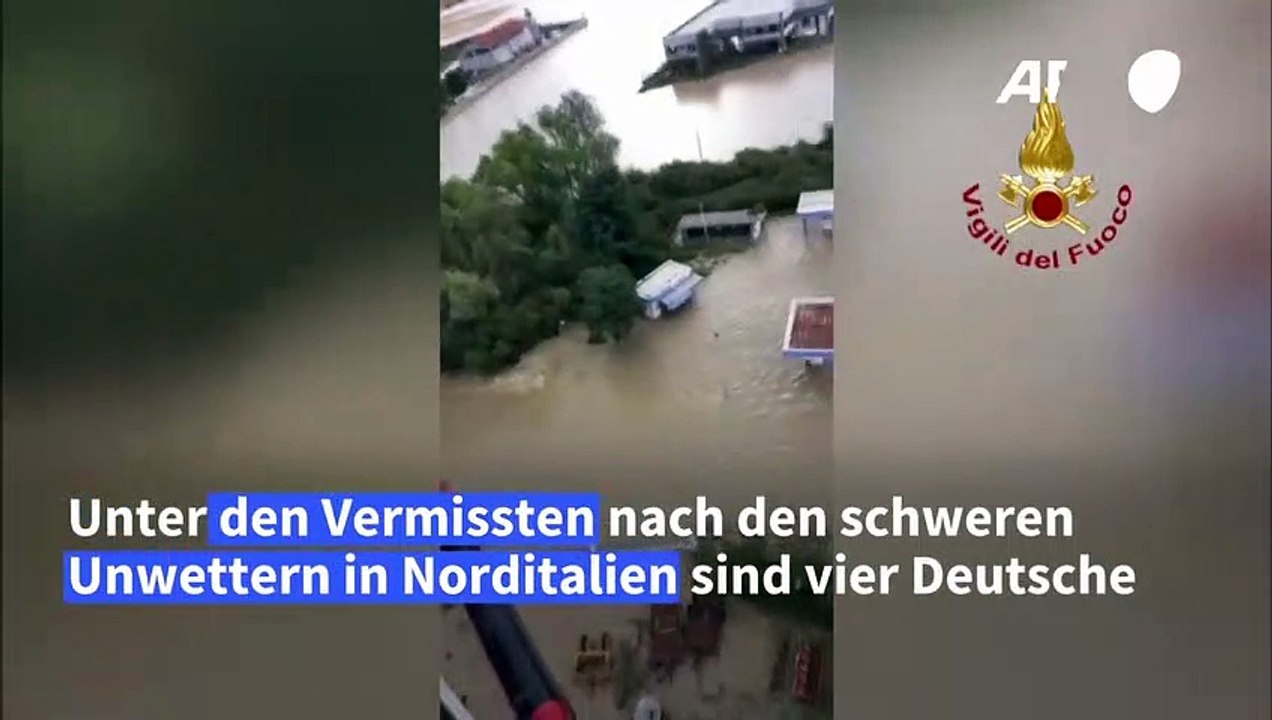 Vier Deutsche unter Vermissten nach Unwettern in Italien