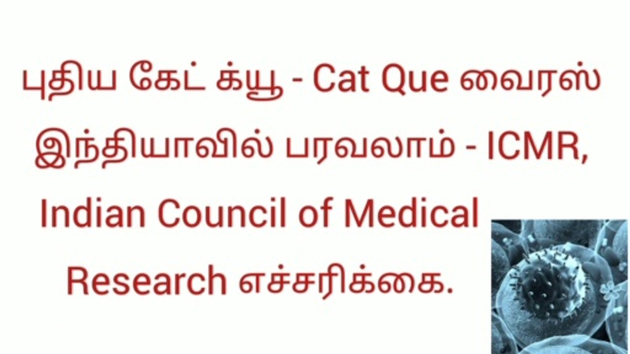 CAT QUE VIRUS - ICMR Warns| கேட் க்யூ வைரஸ் இந்தியாவில் பரவலாம்| ICMR எச்சரிக்கை.