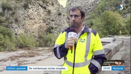 Tempête Alex : de nombreuses routes bloquées ou détruites à cause des intempéries