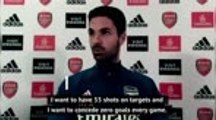 '55 shots, zero goals' - Arteta lays down marker to Arsenal players