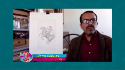 Héctor Morales dibuja "Gabino Barrera" en El Arte de la Canción, con Avelina Lésper