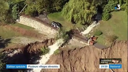 Intempéries dans les Alpes-Maritimes : Regardez ces dizaines de maisons qui se retrouvent désormais en équilibre instable au bord des falaises