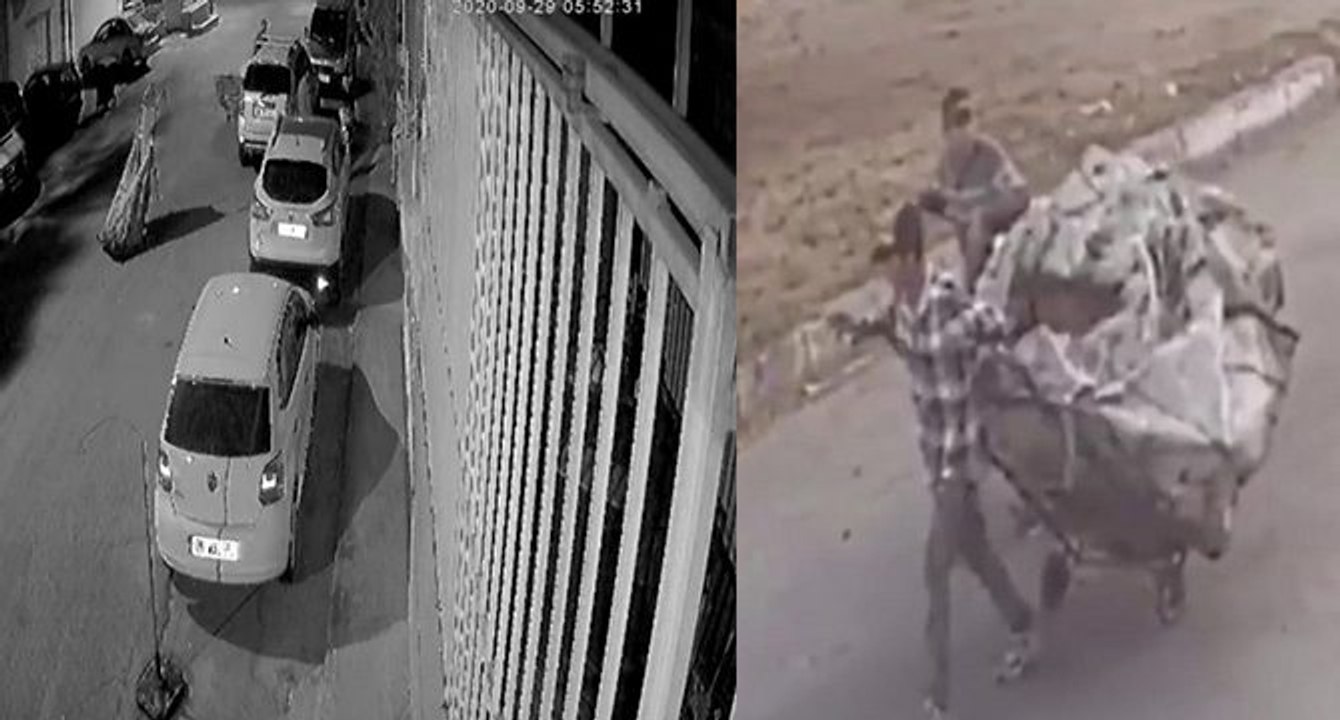 Aydın’da, rögar kapağı hırsızları güvenlik kamerasında